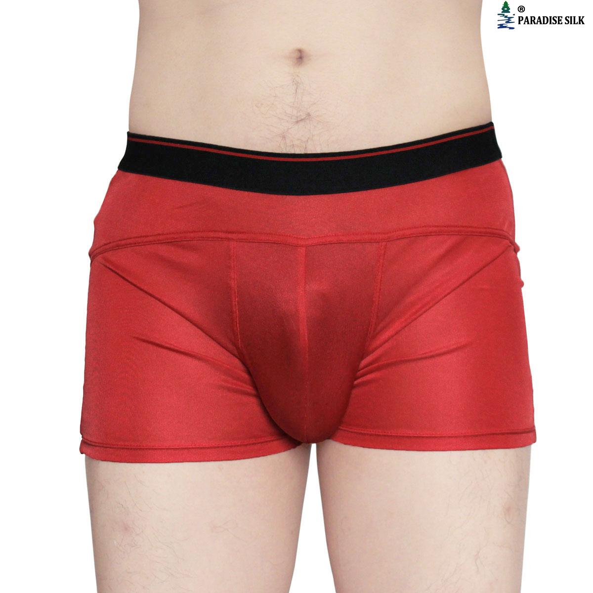 Pure Silk Knit Mens Boxers Trunks Pants Bulge Pouch Briefs Shorts Silk Underwear - Picture 6 of 6