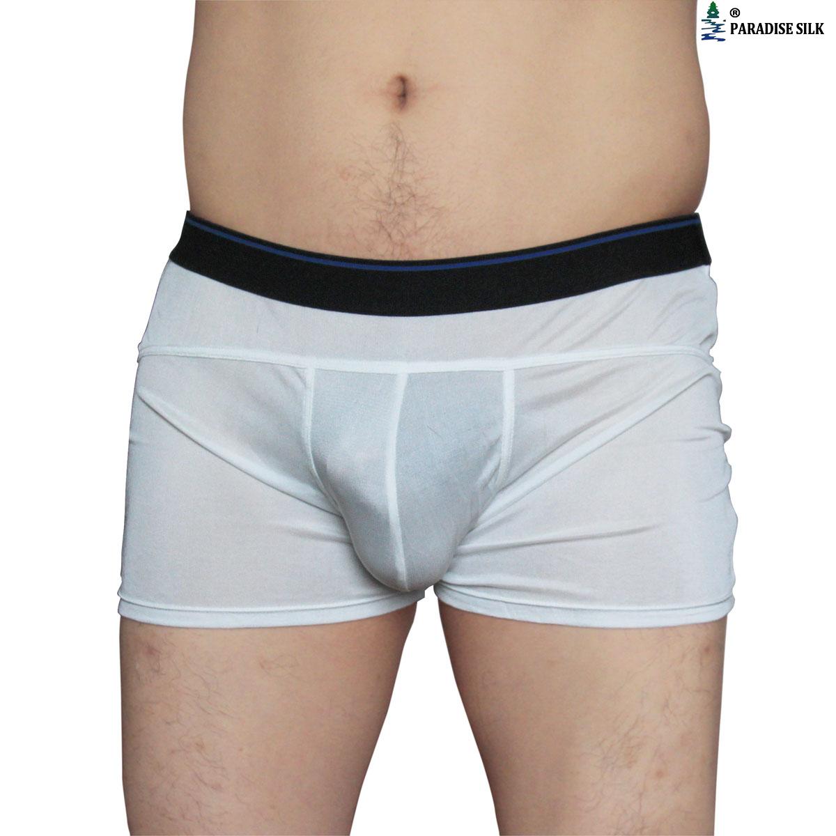 Pure Silk Knit Mens Boxers Trunks Pants Bulge Pouch Briefs Shorts Silk Underwear - Picture 5 of 6